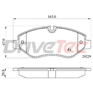Brake Pad Set, disc brake (DPAD2039)