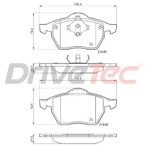 Brake Pad Set, disc brake (DPAD978)