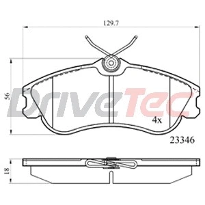 Brake Pad Set, disc brake (DPAD1624)