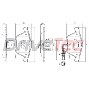 Brake Pad Set, disc brake (DPAD1922)