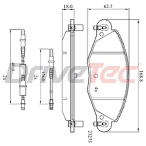 Brake Pad Set, disc brake (DPAD1655)