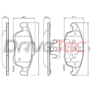 Brake Pad Set, disc brake (DPAD2101)