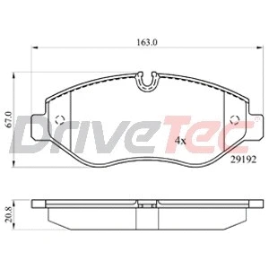 Brake Pad Set, disc brake (DPAD1982)