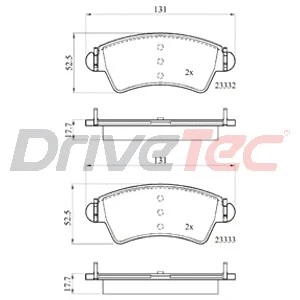 Brake Pad Set, disc brake (DPAD1846)