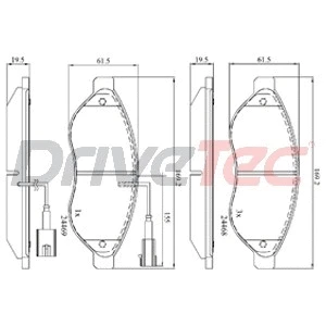 Brake Pad Set, disc brake (DPAD1992)