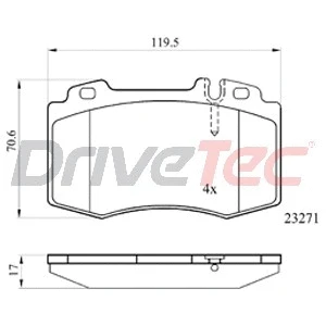 Brake Pad Set, disc brake (DPAD1688)