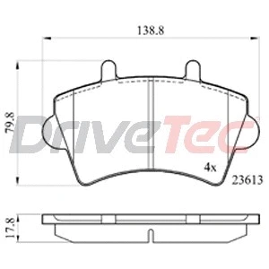 Brake Pad Set, disc brake (DPAD1746)