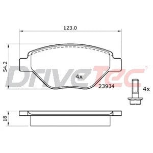 Brake Pad Set, disc brake (DPAD1866)