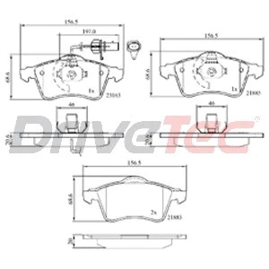 Brake Pad Set, disc brake (DPAD1707)
