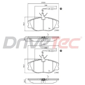 Brake Pad Set, disc brake (DPAD909)
