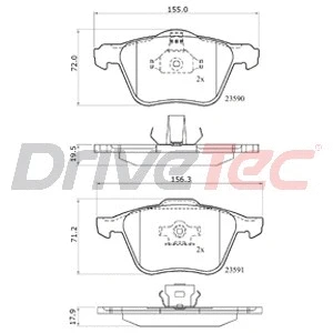 Brake Pad Set, disc brake (DPAD1821)