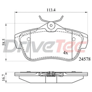 Brake Pad Set, disc brake (DPAD2071)