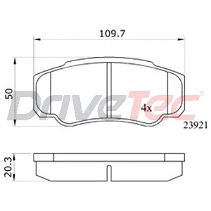 Brake Pad Set, disc brake (DPAD1790)
