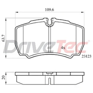 Brake Pad Set, disc brake (DPAD1826)