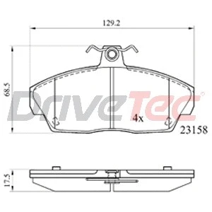 Brake Pad Set, disc brake (DPAD1450)