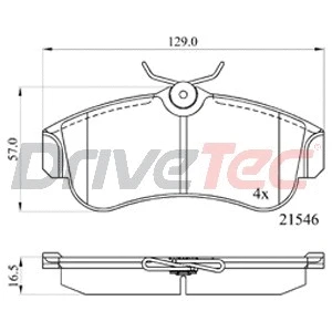 Brake Pad Set, disc brake (DPAD616)
