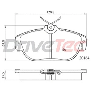 Brake Pad Set, disc brake (DPAD919)