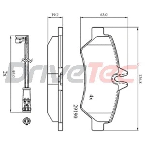 Brake Pad Set, disc brake (DPAD1983)