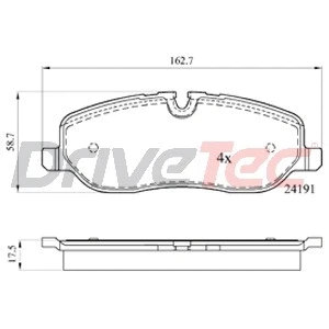 Brake Pad Set, disc brake (DPAD1935)