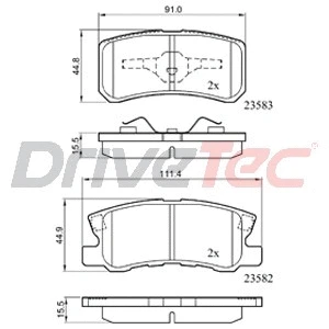 Brake Pad Set, disc brake (DPAD1691)