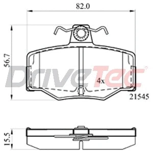 Brake Pad Set, disc brake (DPAD617)