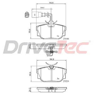 Brake Pad Set, disc brake (DPAD1541)