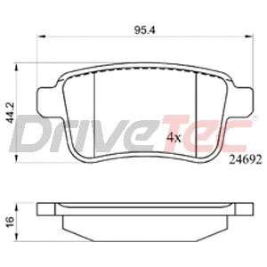 Brake Pad Set, disc brake (DPAD2126)