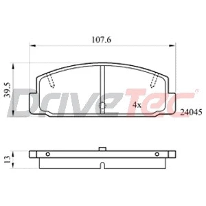 Brake Pad Set, disc brake (DPAD401)