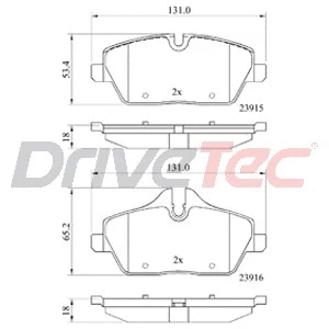 Brake Pad Set, disc brake (DPAD2186)