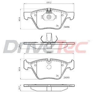 Brake Pad Set, disc brake (DPAD1956)