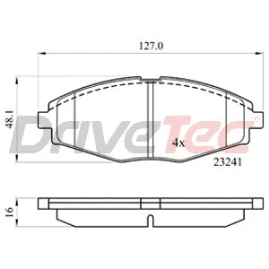 Brake Pad Set, disc brake (DPAD1390)