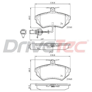 Brake Pad Set, disc brake (DPAD1631)