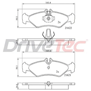 Brake Pad Set, disc brake (DPAD1595)