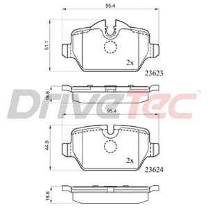 Brake Pad Set, disc brake (DPAD1924)