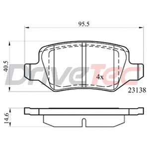 Brake Pad Set, disc brake (DPAD1741)