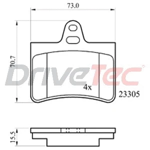 Brake Pad Set, disc brake (DPAD1680)