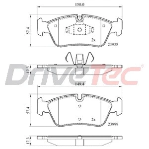 Brake Pad Set, disc brake (DPAD1925)