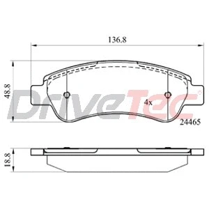 Brake Pad Set, disc brake (DPAD1994)