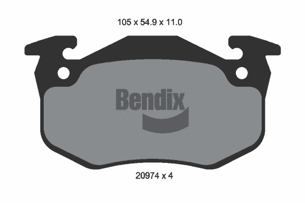 Brake Pad Set, disc brake (BPD1103)
