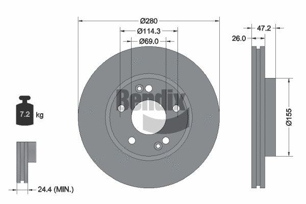 Brake Disc (BDS1206HC)