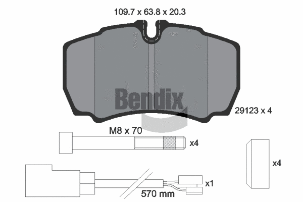Brake Pad Set, disc brake (BPD1564)