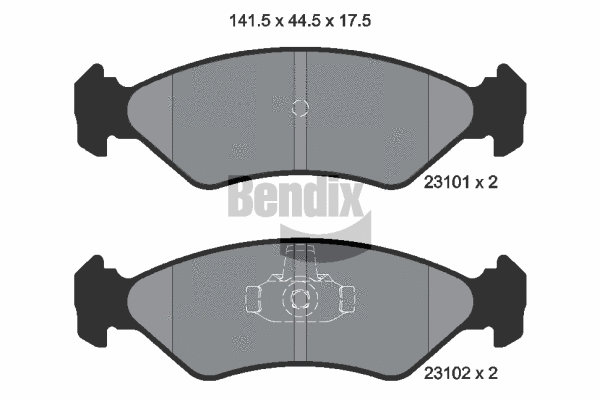 Brake Pad Set, disc brake (BPD1296)