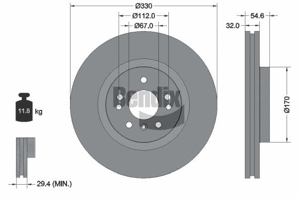 Brake Disc (BDS1254HC)