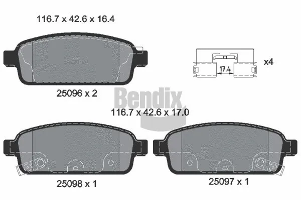 Brake Pad Set, disc brake (BPD1060)