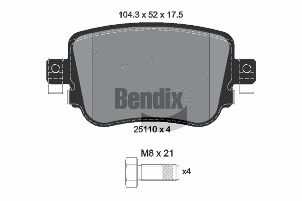 Brake Pad Set, disc brake (BPD1325)