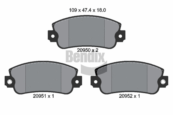 Brake Pad Set, disc brake (BPD1430)