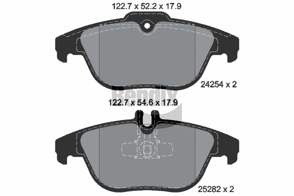 Brake Pad Set, disc brake (BPD1448)