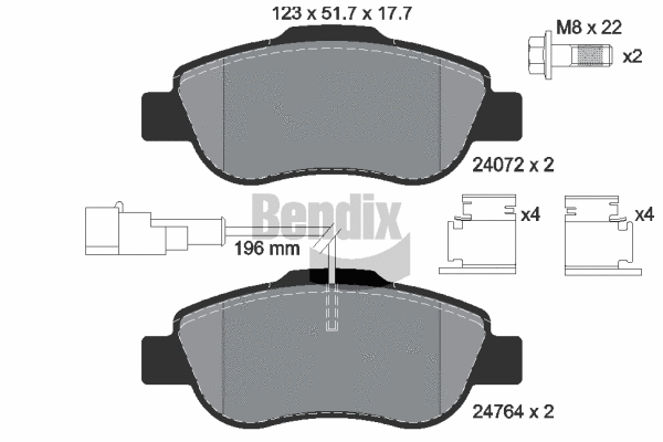 Brake Pad Set, disc brake (BPD1465)