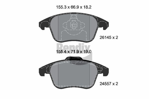 Brake Pad Set, disc brake (BPD2475)