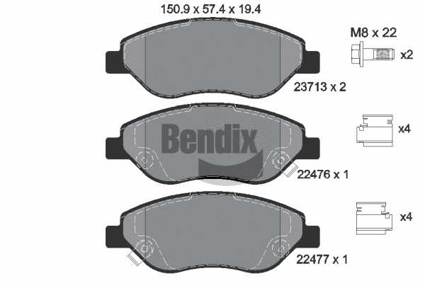 Brake Pad Set, disc brake (BPD1203)